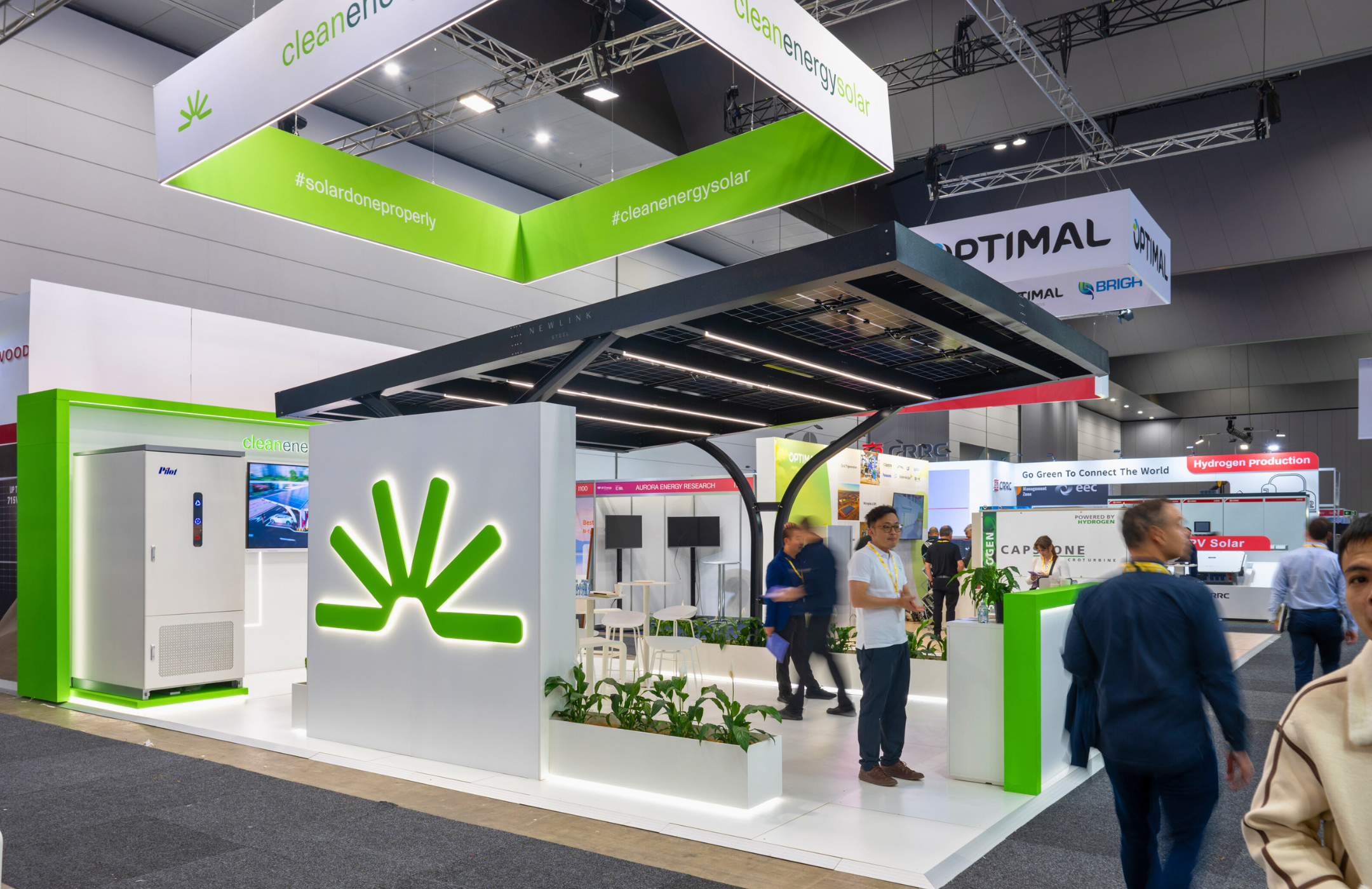 Clean Energy Custom Exhibition Stand Sustainable Exhibition Stand All Energy Expo MCEC