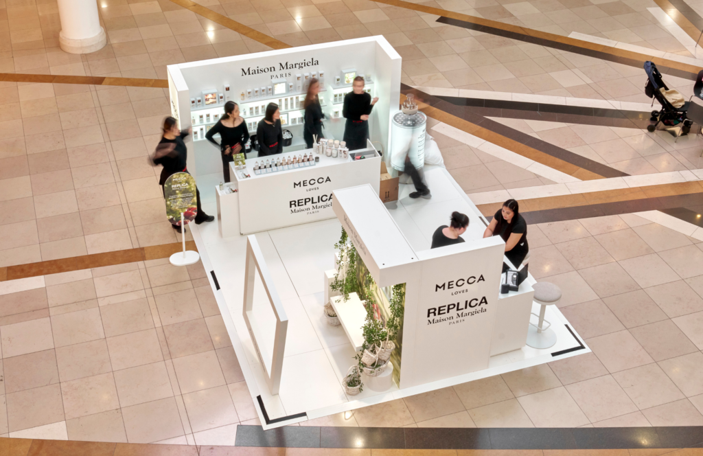 maison margiela mecca brand activation pop up pim group chadstone shopping centre brand-led marketing