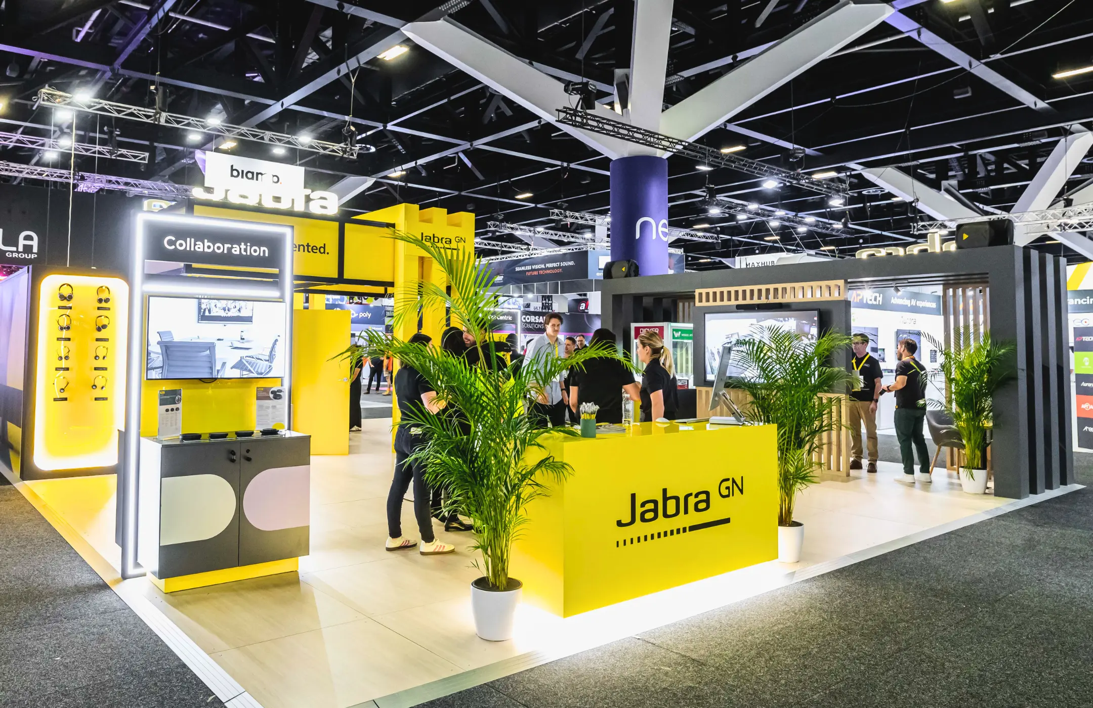 Custom stand for Jabra at Integrate 2024. Successful exhibition