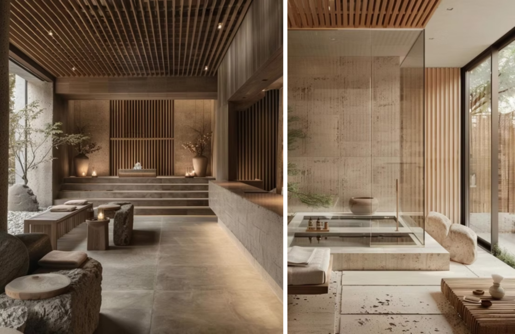 2025 design trends displaywise Japandi inspired design from partially constructed hotel in Mexico City by Latitude Design Studio
