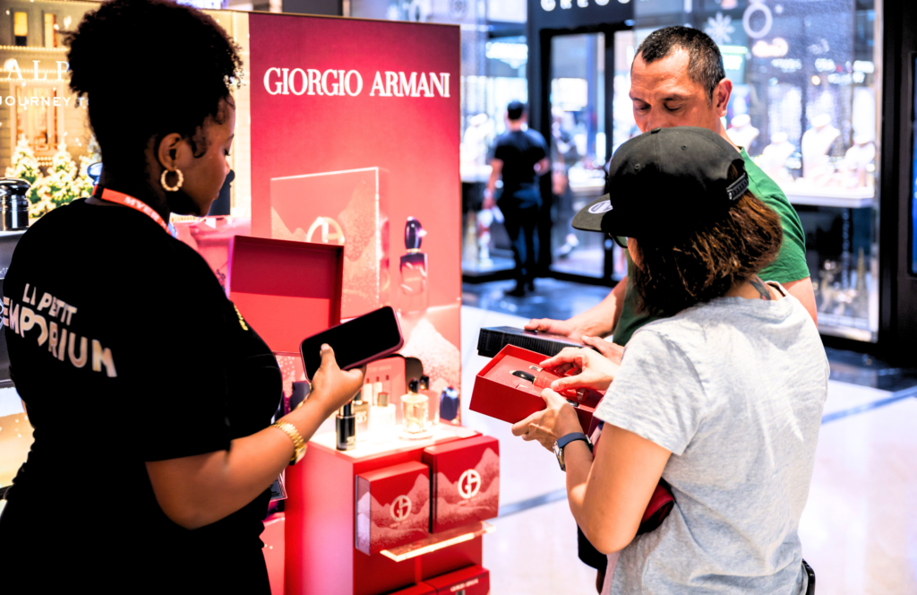 Brand Experiences 2025 Le Petite Emporium Giorgio Armani Parramatta Westfield Christmas Pop Up Roadshow Scan