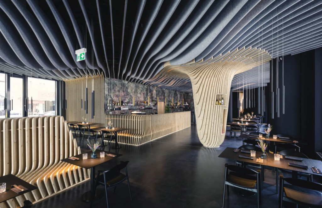 2025 design trends displaywise Parametric inspired design from the Fuji Yama Restaurant, Germany