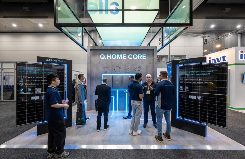 QCells All Energy Exhibition Cusotom Exhibition Stand Lead Generation LED Light Display