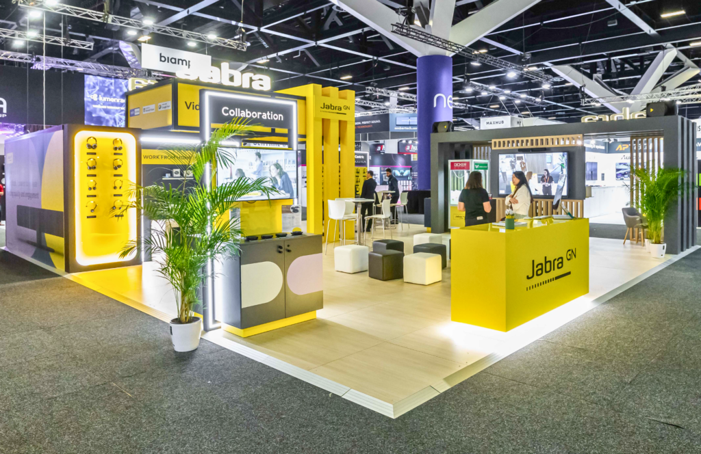 Jabra Custom Exhibition Stand Integrate ICC Sydney Security and Exhibition Conference Tech Exhibition Sustainable Exhibition stand