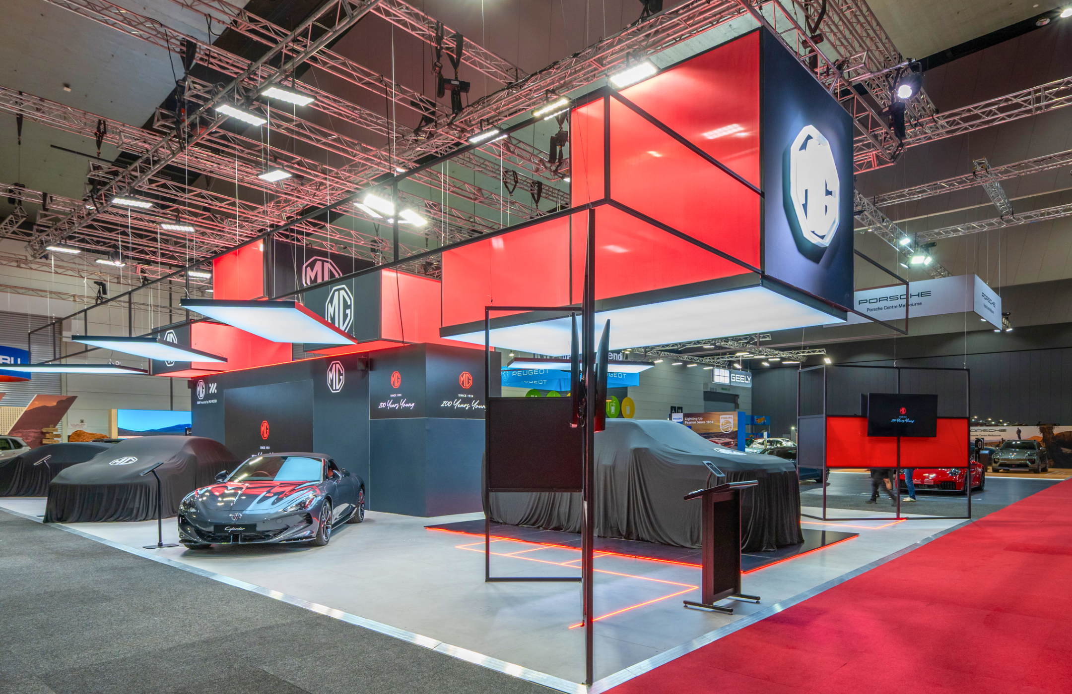 Melbourne Motorshow 2025 MG Motor Australia Custom Exhibition Stand MCEC