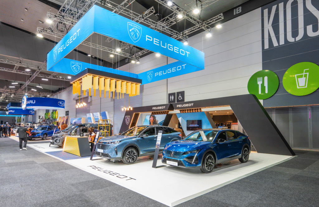 Melbourne Motorshow 2025 Peugeot Custom Exhibition Stand MCEC Custom Fragrance Bar Perfume Activation exhibition stand engagement sensory marketing