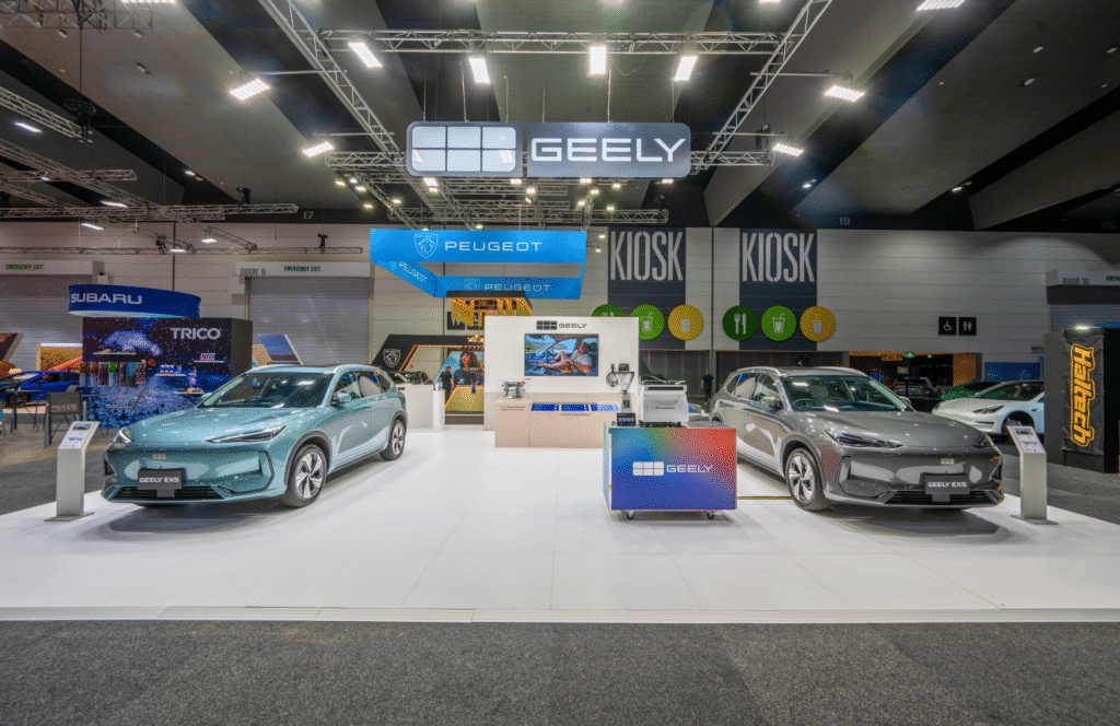 Melbourne Motorshow 2025 Geely INVT Custom Exhibition Stand MCEC