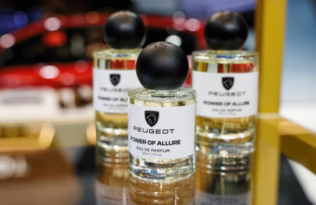 Melbourne Motorshow 2025 Peugeot Custom Exhibition Stand MCEC Custom Fragrance Bar Scent Bar Custom Perfume Activation