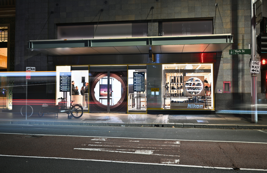 DisplayWise - Retail - Nikon pop up York St Sydney increase sales in retail pop ups