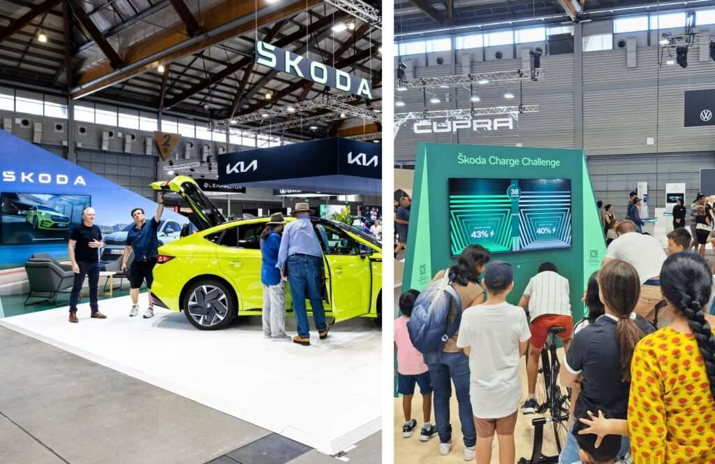 SKODA Planning your custom exhibition stand melbourne motorshow EV Bike competition gamification