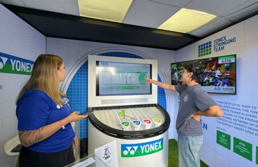experiential marketing activations Interactive Brand Activation for Yonex at Australian Open Tennis, Melbourne Outdoor Activation