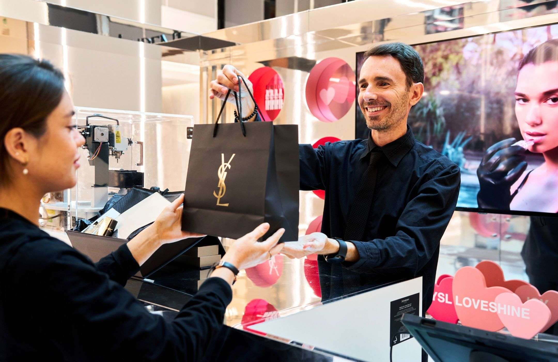YSL Loveshine Bondi Junction Valentines Day Gifting Pop Up Brand Activation experiential Marketing Activation PIM Group