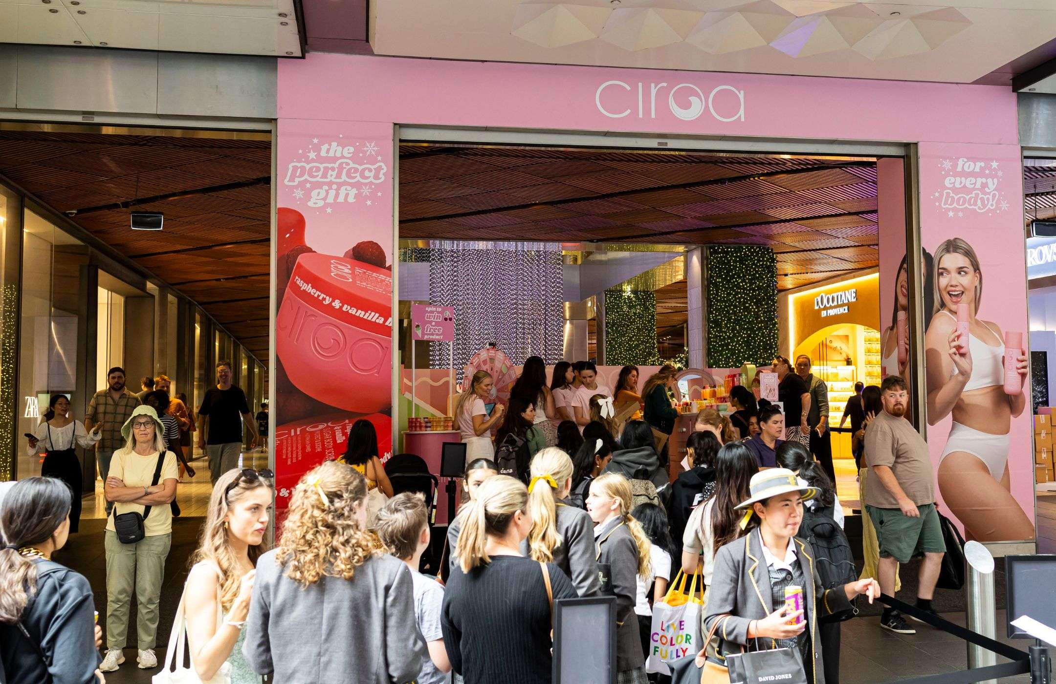 2026 Experiential Marketing Trends Ciroa Brand Activation Beauty Pop up Pitt Street Mall Sydney Spin the Wheel Product Sampling