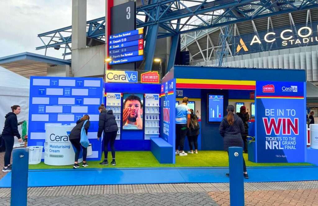 Outdoor Experiential Pop Ups Cerave Pim Group State of Origin NRL Grand Final